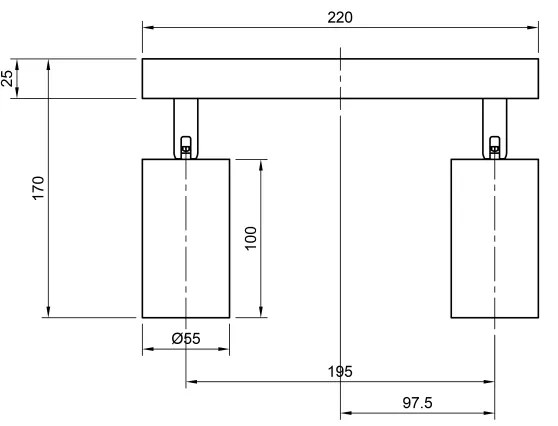 Bodové svietidlo ANGIE 4xGU10/35W/230V biela