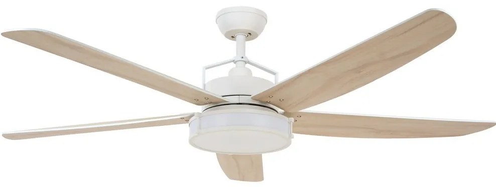 Lucci air 213176-LED Stropný ventilátor LOUISVILLE 1xGX53/18W/230V drevo/bílá+DO