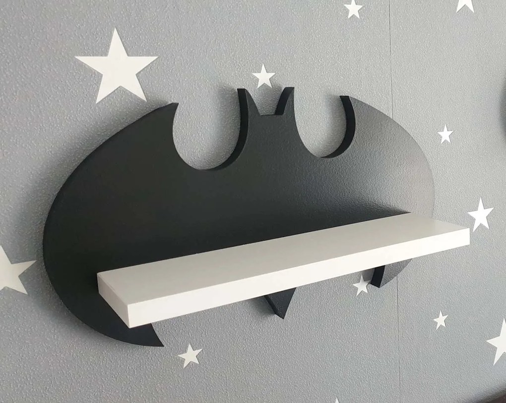 Polička batman - čierna