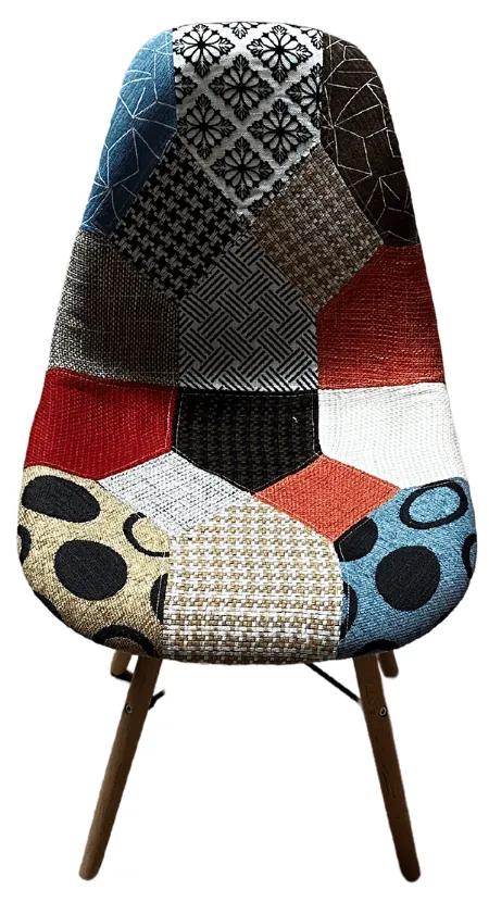 Stolička patchwork multicolor škandinávsky štýl | jaks