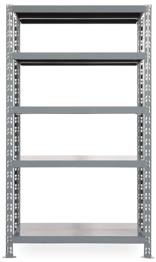 Policový regál 1+1 ZADARMO, 1800x1600x600 mm, 5 políc, nosnosť police 200 kg, základná