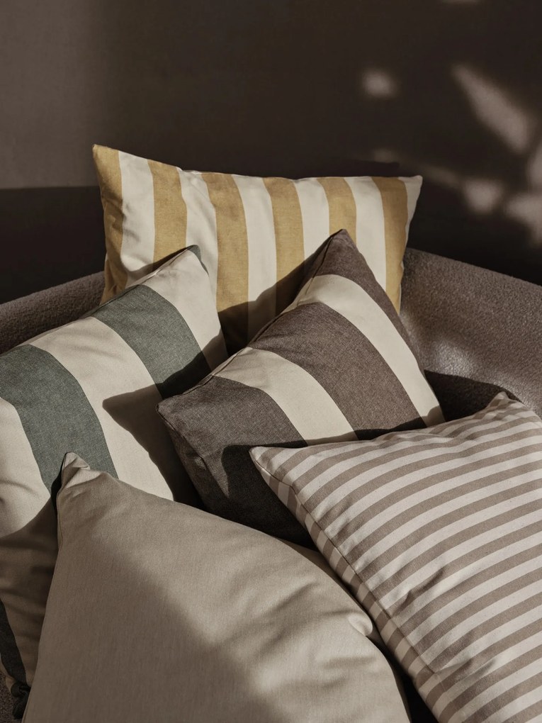 Ferm Living Vonkajšia obliečka na vankúš Strand Warm Yellow/Parchment 50 × 50 cm