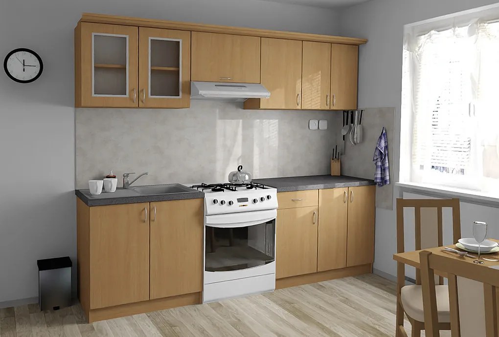 Nabytekmorava Kuchynská linka Bára B farba kuchyne: buk 381