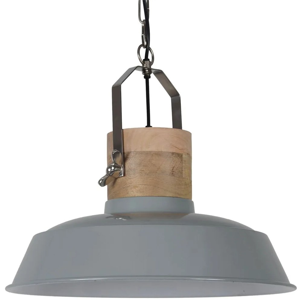 Šedé závesné kovové retro svetlo Loreto grey - Ø 42 * 38 cm