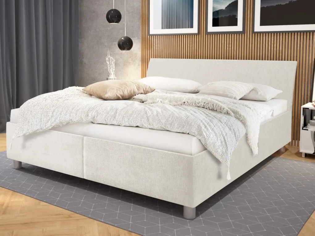 Posteľ Bali 160x200 cm, krémová látka