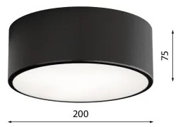 Stropné svietidlo so senzorom CLEO 1xE27/40W/230V pr. 20 cm čierna