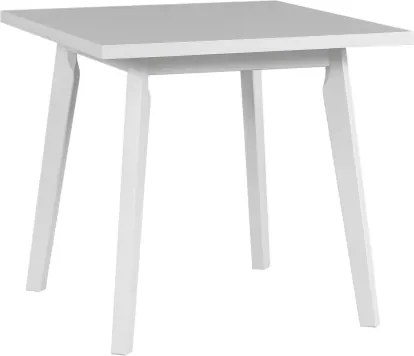 Štvorcový jedálenský stôl Norveg 80x80 cm, bielená borovica/biely%