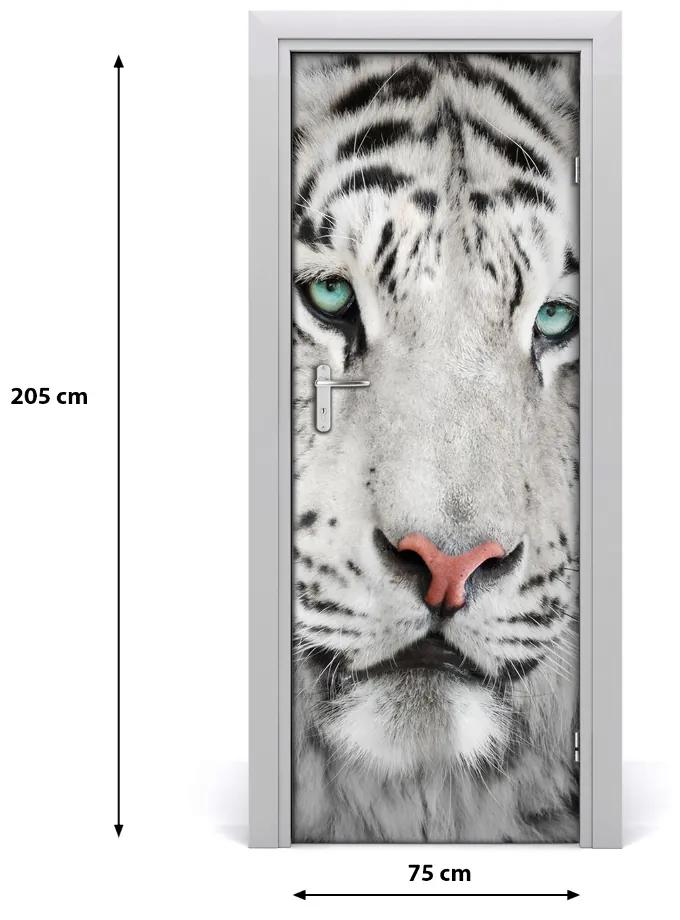 Samolepiace fototapety na dvere biely tiger 75x205 cm