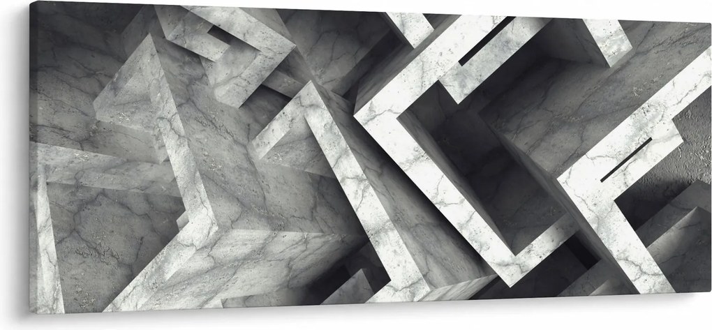 Abstraktný obraz kociek (120x50 cm)