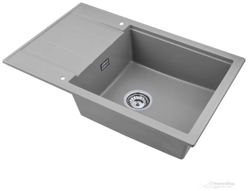 Gamma Modern 8010, 1-komorový granitový drez 800x500x210 mm, šedá, GMA-ZM-8010-G