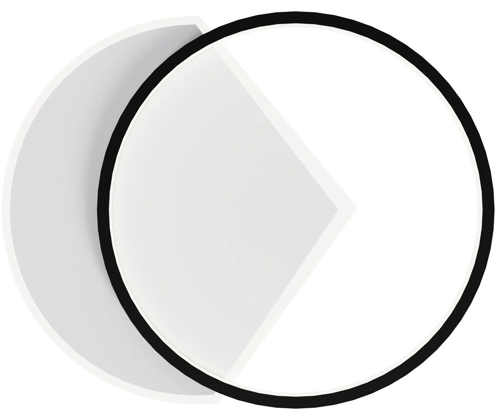 Toolight Toolight, stropné svietidlo 50cm, 30W, 3000K, LHJ076-C, čierna-biela, OSW-50037