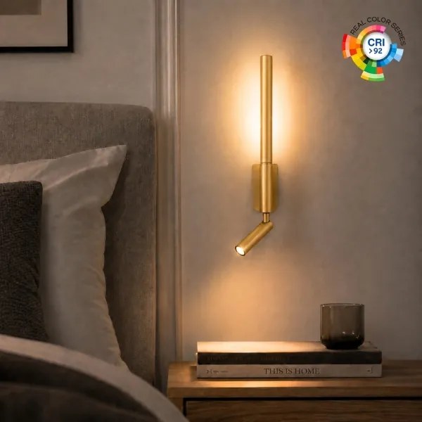BRILAGI - LED nástenné bodové svietidlo VIXON LED/3W/230V + LED/5W zlaté CRI 90
