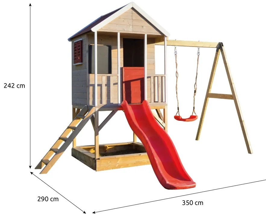 Marimex | Detský drevený domček Marimex Veranda s hojdačkou | 11640371