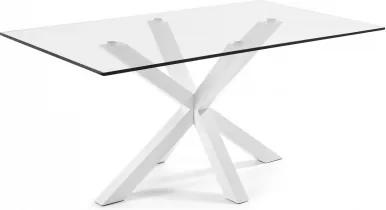 RONY WHITE GLASS stôl 180 x 100 cm