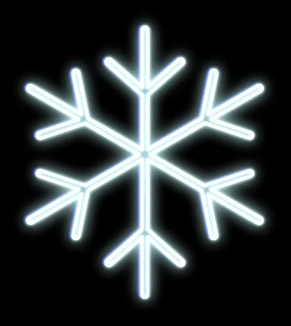 DECOLED LED světelná vločka III, sada na VO, 83 cm, ledově bílá