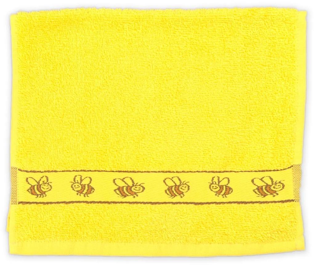 Detský uterák KIDS žltý 30x50 cm