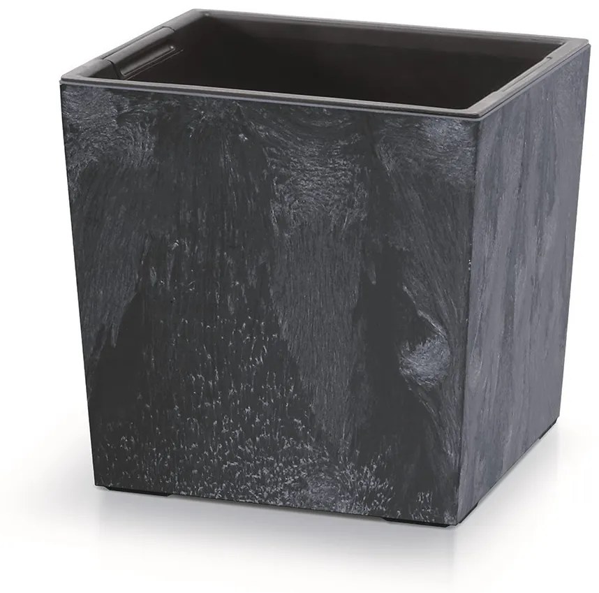 Květináč NURBI CUBE BETON EFFECT antracit