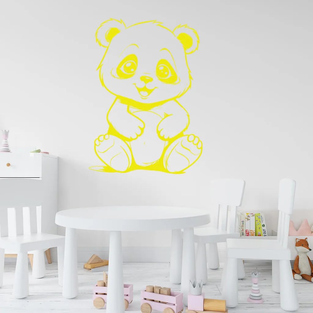 Veselá Stena Samolepka Roztomilý medvedík Farba: růžová, Veľkosť: 100 x 73 cm