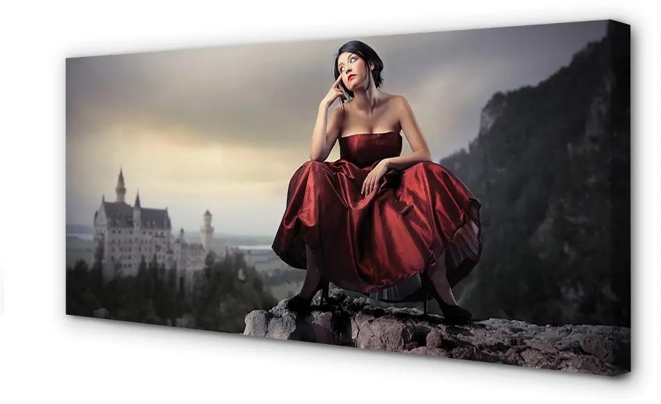 Obraz canvas Žena dress up 120x60 cm