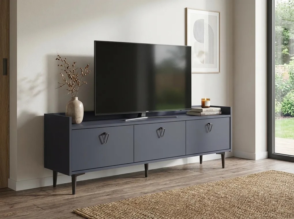 AKCIA TV stolík PIENA 160 cm, antracitový II. akosť