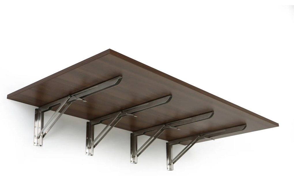 Sklápací stôl na stenu, 1200 x 600 mm, nosnosť 60 kg, orech