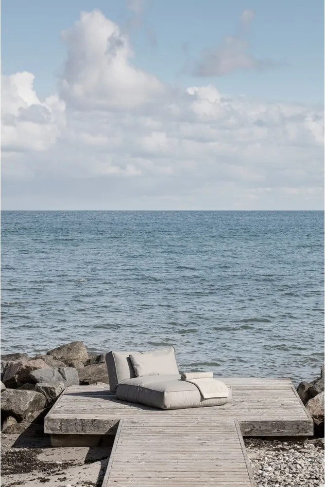 Tmavosivé záhradné ležadlo Blomus Coal, 120 x 190 cm