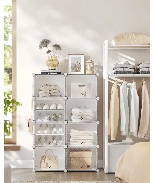 Modulárny regál s priehradkami BOXIFY biela