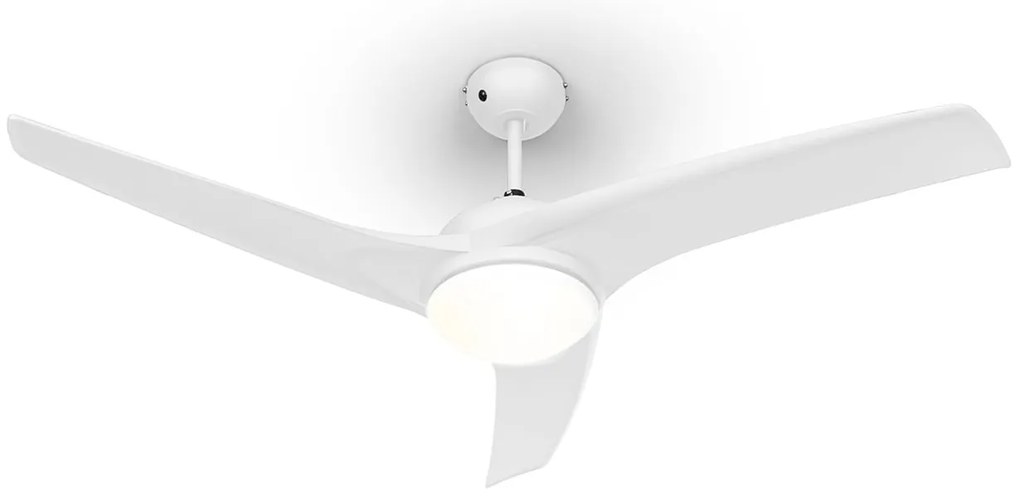 Klarstein Figo, stropný ventilátor, 52", 55 W, stropná lampa, 2 x 42 W, diaľkový ovládač, biely
