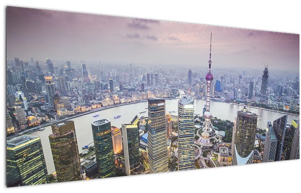 Obraz - Shanghai, Čína (120x50 cm)