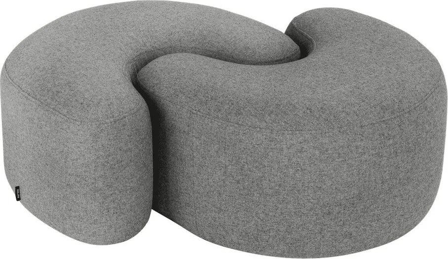 Sivý vlnený taburet Ü – noo.ma