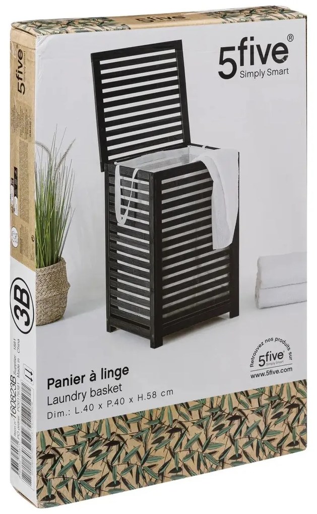 Kôš na bielizeň Sicela Black 65 l