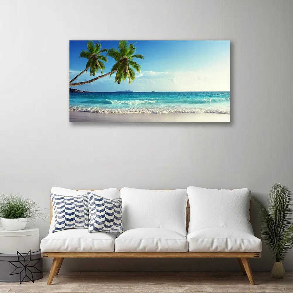 Obraz Canvas More pláž palma krajina 120x60 cm