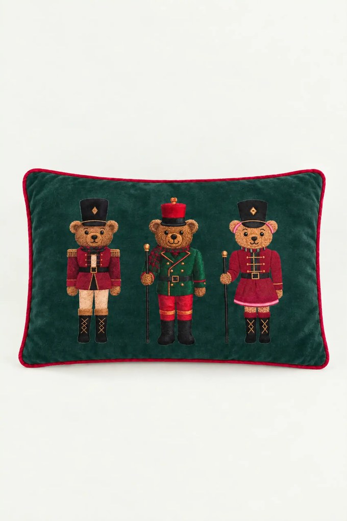 Obliečka na vankúš BEAR TRIO zelená 30x50 cm