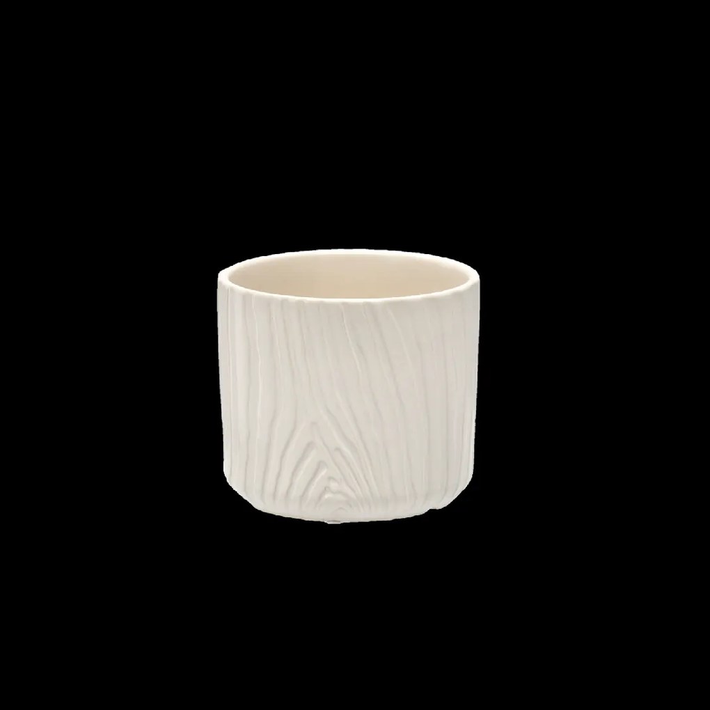 Garden Line KERAMICKÝ OBAL NA KVETINOVÝ KÔŠ 11,5 x 11,5 x 10 CM, MATNÁ BIELA *2340