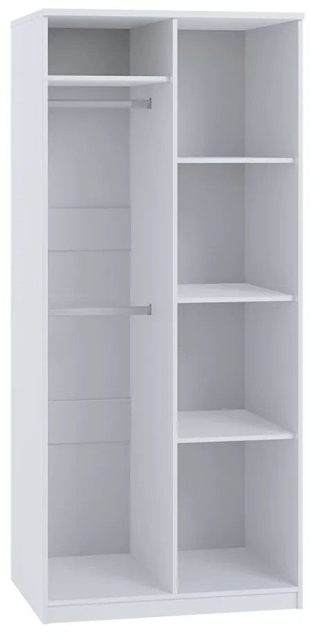 Spálňa Kler XI, Farby: biela / biela + ekokoža Soft Pik 029