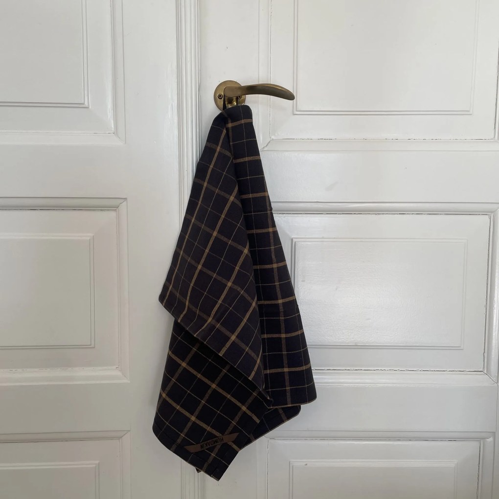 Humdakin Utierka z recyklovanej bavlny Brown Plaid – set 2 ks