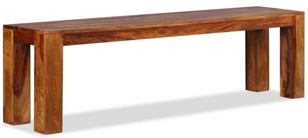 Lavička z masívneho sheeshamového dreva, 160x35x45 cm