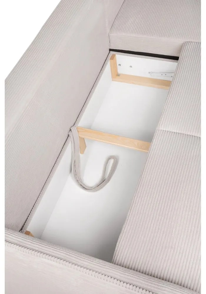 Béžová menčestrová rozkladacia rohová pohovka (pravý roh) Tori – Bonami Selection