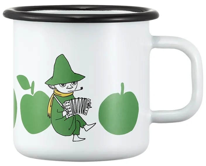 Hrnček Moomin Joyful Apples 0,37l, smalt / bílo-zelený