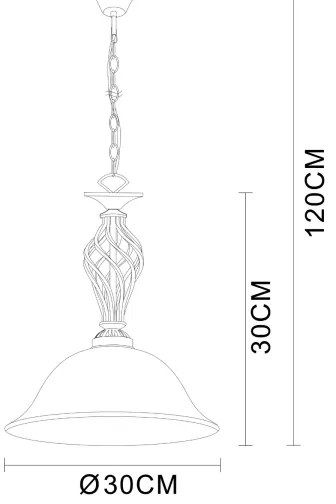 Brilagi - Závesný luster na reťazi NOSTALGIA 1xE27/60W/230V