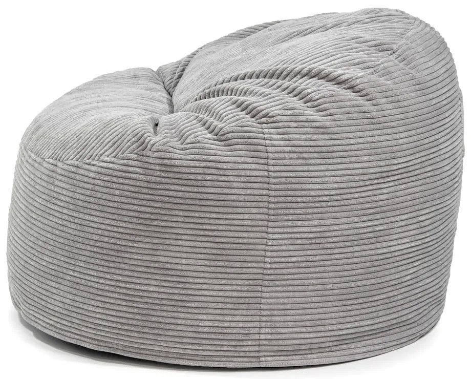 Svetlosivý menčestrový detský sedací vak Om 85 – SLOWDOWN