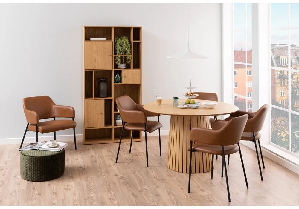 Knižnica v dekore duba v prírodnej farbe 90x180 cm Rangoon – Actona