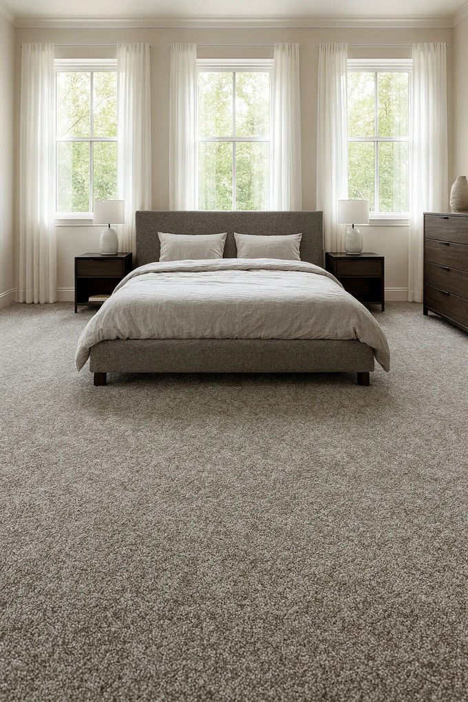 Metrážny koberec Bingo 6885, na mieru, šíře 3m,4m,5m, šedá, filc, obývacia izba, Timzo