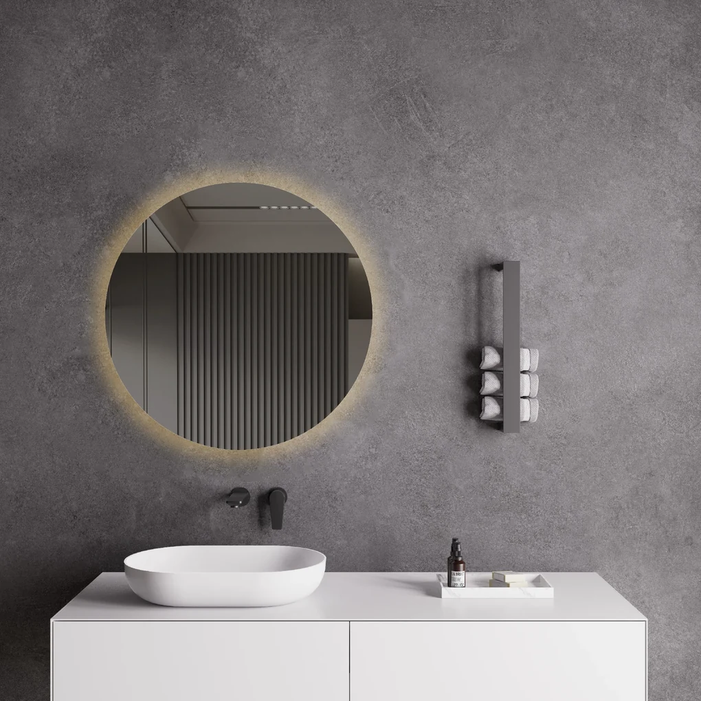 Cerano Nome, LED kúpeľňové zrkadlo Ø 80 cm, CER-CER-476726