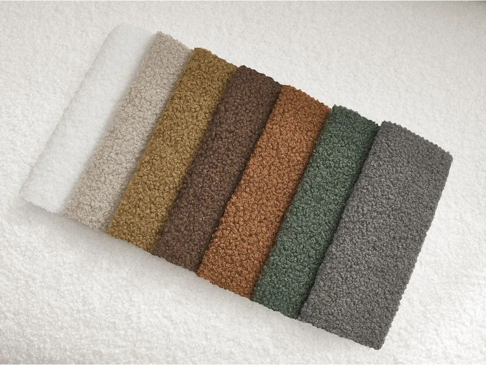 Biela pohovka z textílie buklé 193 cm Elina – Bobochic Paris