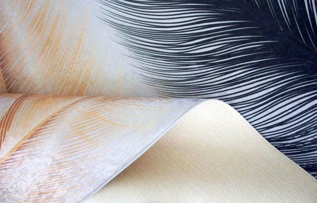 BE Koberec Porte 2395 GREY GOLD – žltý obdĺžnikový Rozmer: 160x220 cm