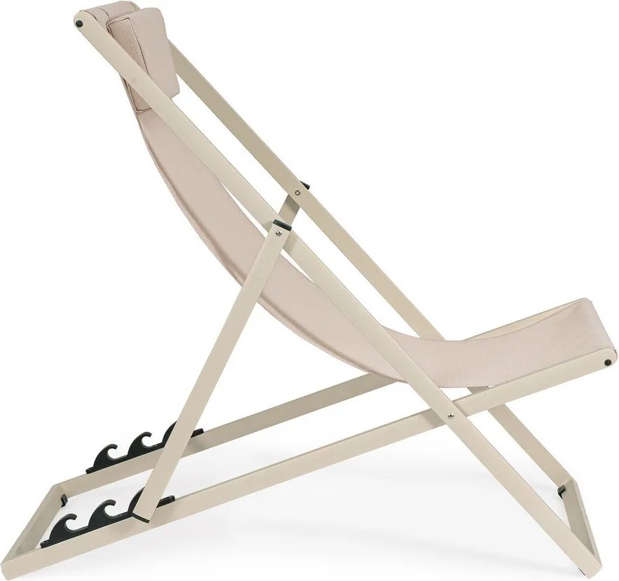 Béžové kovové záhradné ležadlo Taylor – Bizzotto