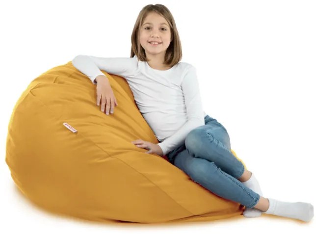 Plyšový sedací vak SAKO Horčicový