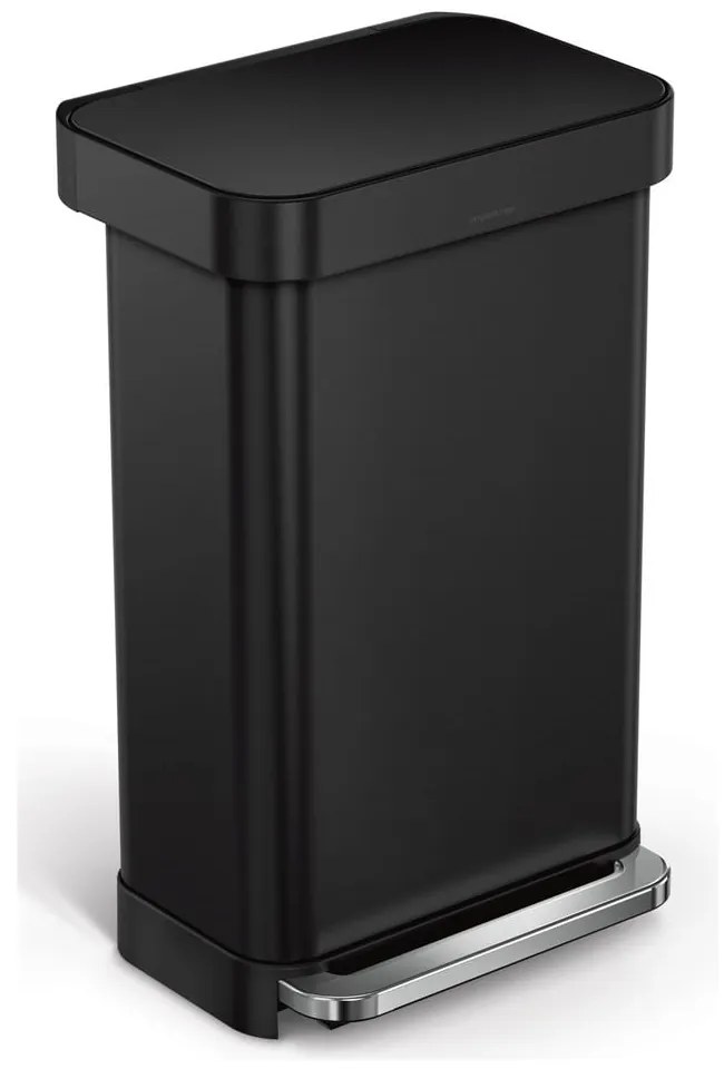 Pedálový oceľový odpadkový kôš 45 l – simplehuman