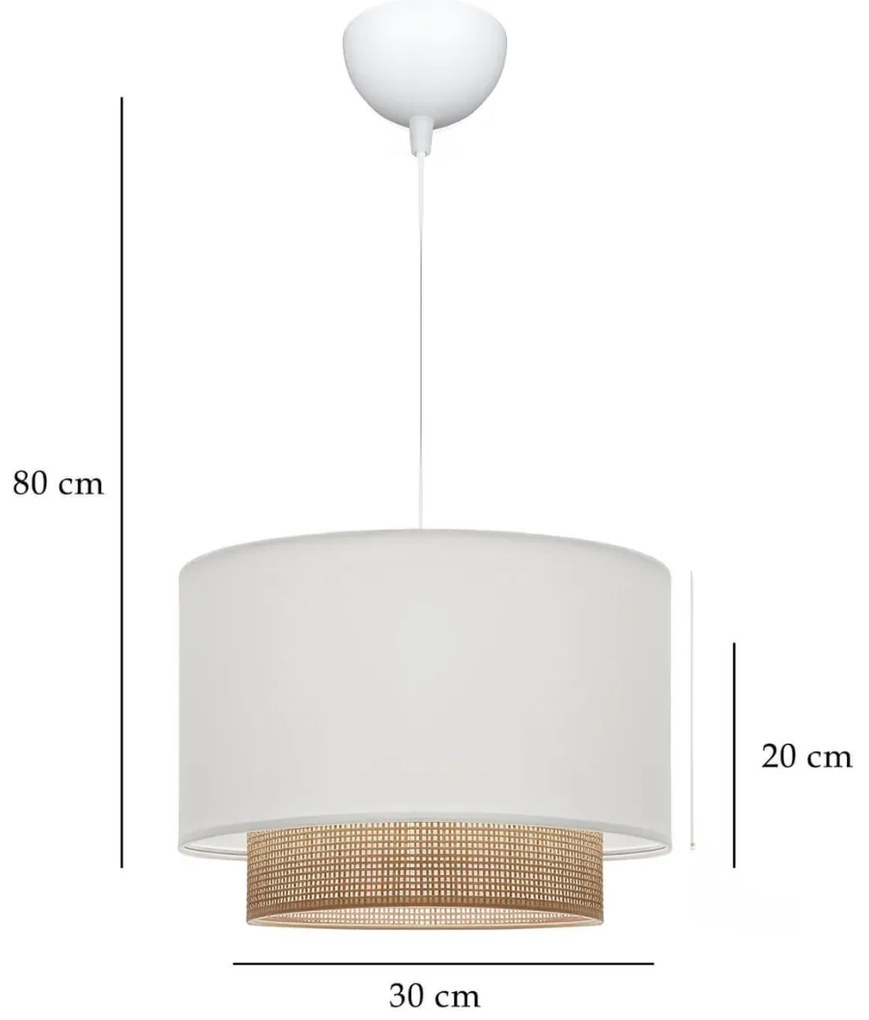 Závesné svietidlo Panorama I krémové